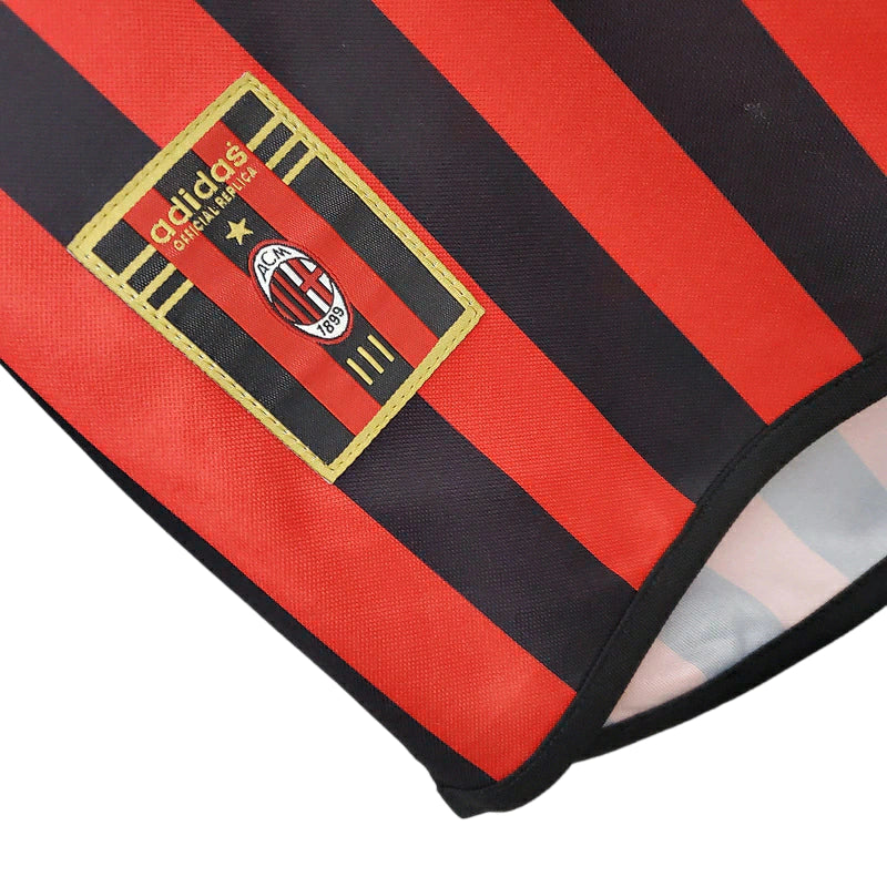 Camisa Retrô AC Milan I 1999/2000 - Masculina Adidas - Vermelha e preta - Centenário