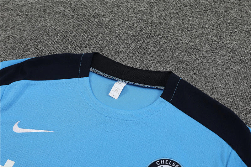 Kit Treino Chelsea Nike 24/25 Camisa e Bermuda Azul