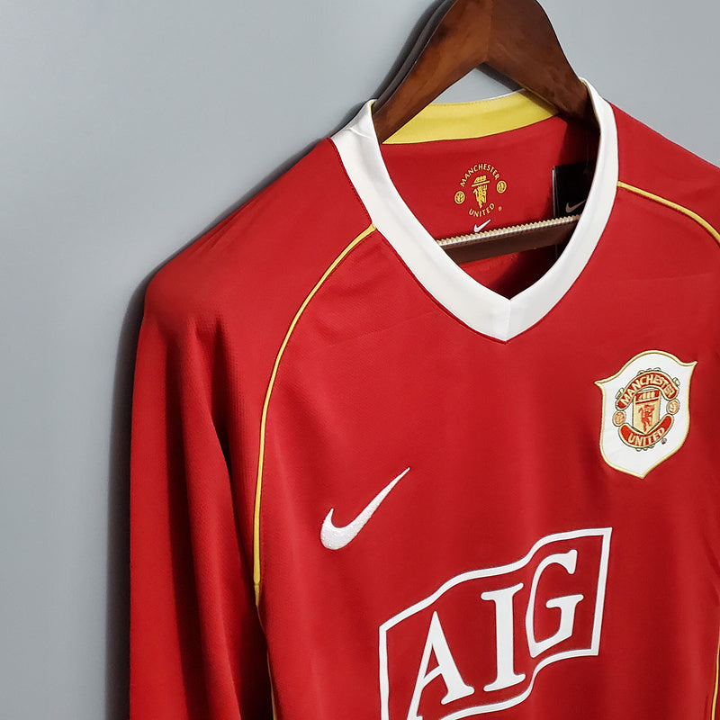 Camisa Manchester United 2006/07 Manga Longa