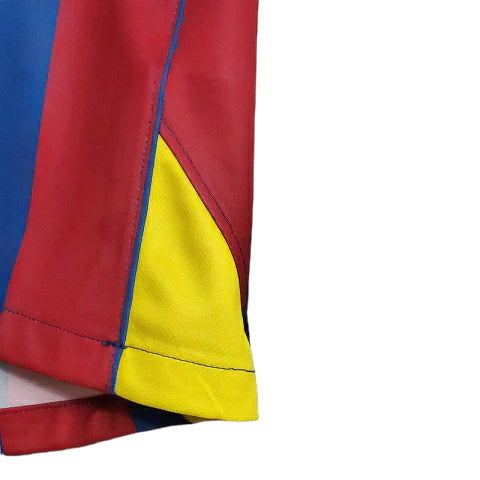 Camisa Barcelona Retrô 2006 Azul e Vermelha - Ronaldinho + Patch