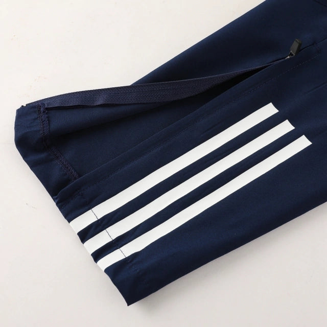Conjunto de Corta Vento Adidas Preto e Azul / 374
