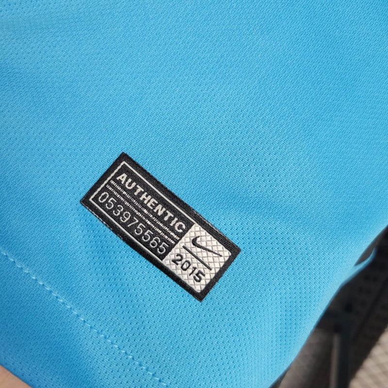Camisa Retrô Barcelona II 2015/2016 - Masculina Nike - Azul com detalhes em preto