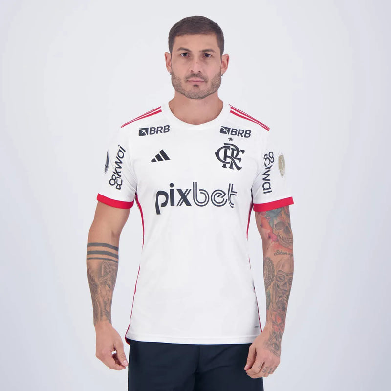 Camisa Flamengo Away 2024/25 Torcedor Masculina - Todos os Patrocínios