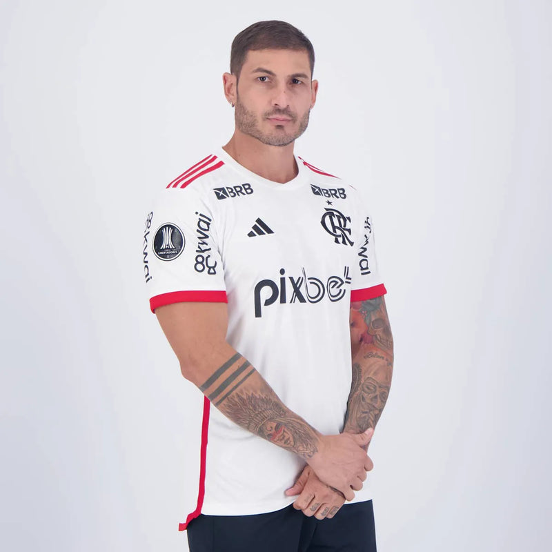 Camisa Flamengo Away 2024/25 Torcedor Masculina - Todos os Patrocínios