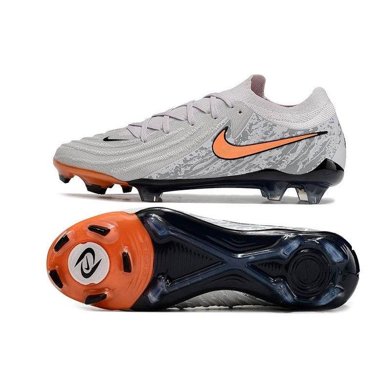 Chuteira de Campo NIKE Phantom GX2 Elite LV8 FG Cinza/Laranja