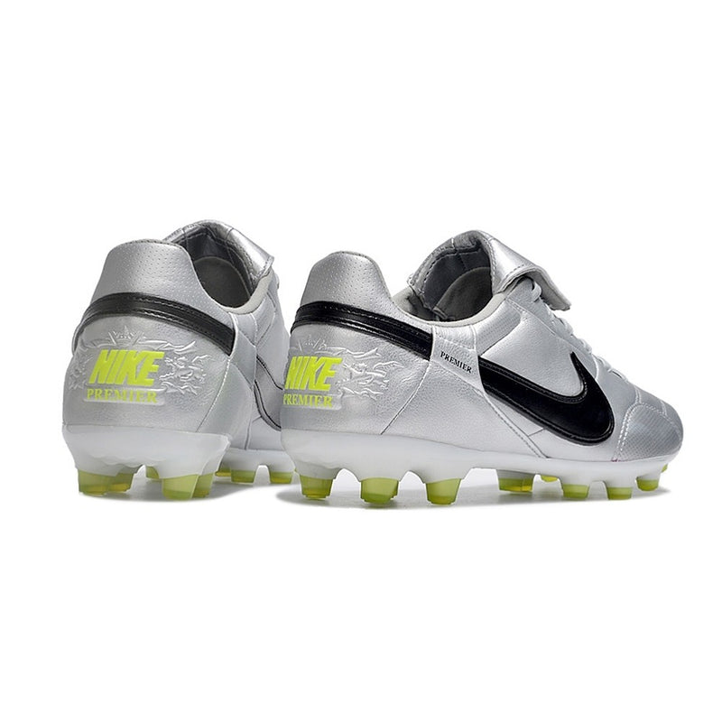 Chuteira de Campo Nike Premier III FG Prata/Verde