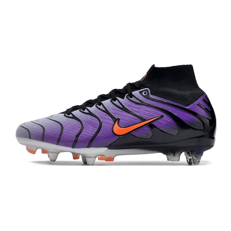 Chuteira de Campo NIKE Air Zoom Mercurial Superfly 9 Elite SG Anti-Clog TN Roxo/Laranja - CANO ALTO