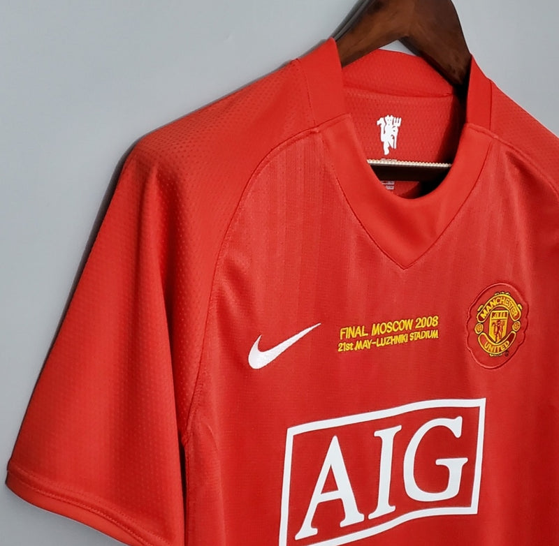 Camisa Retrô Manchester United 2007/08 RONALDO 7 + Patch Champions
