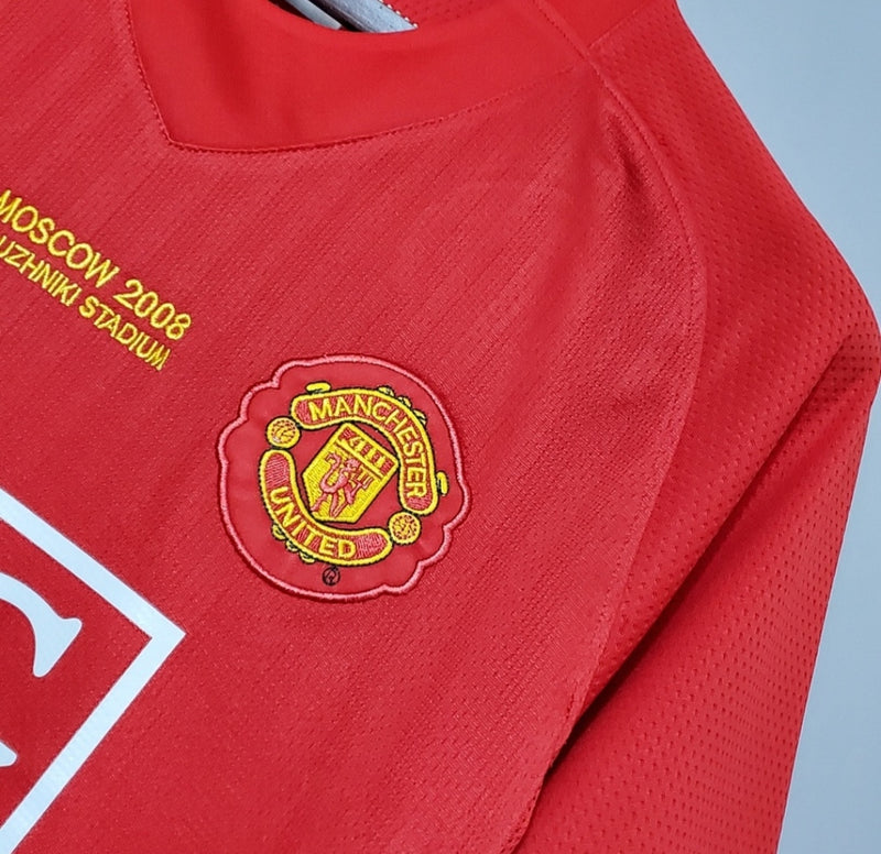 Camisa Retrô Manchester United 2007/08 RONALDO 7 + Patch Champions