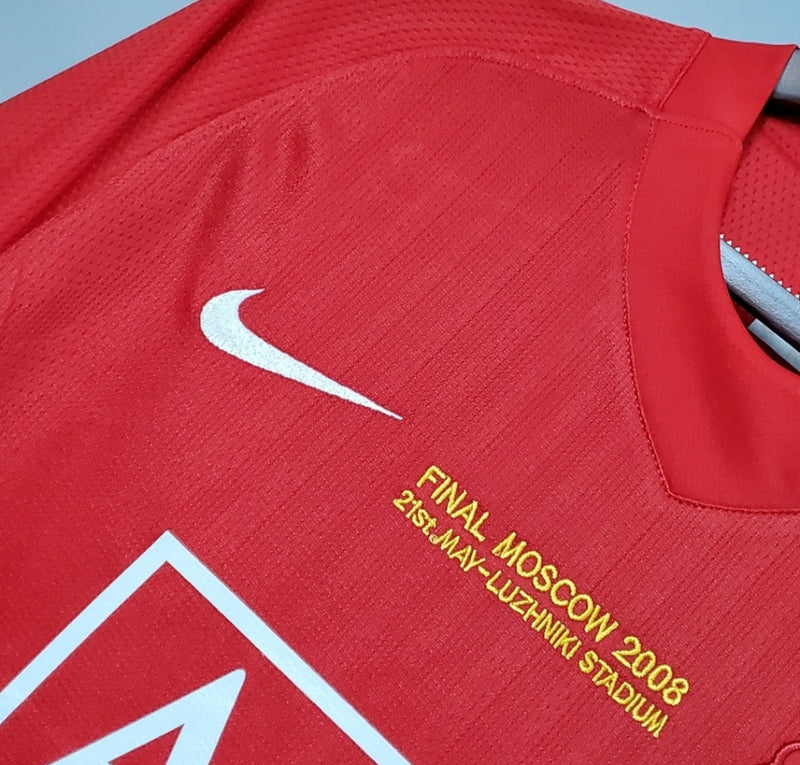 Camisa Retrô Manchester United 2007/08 RONALDO 7 + Patch Champions