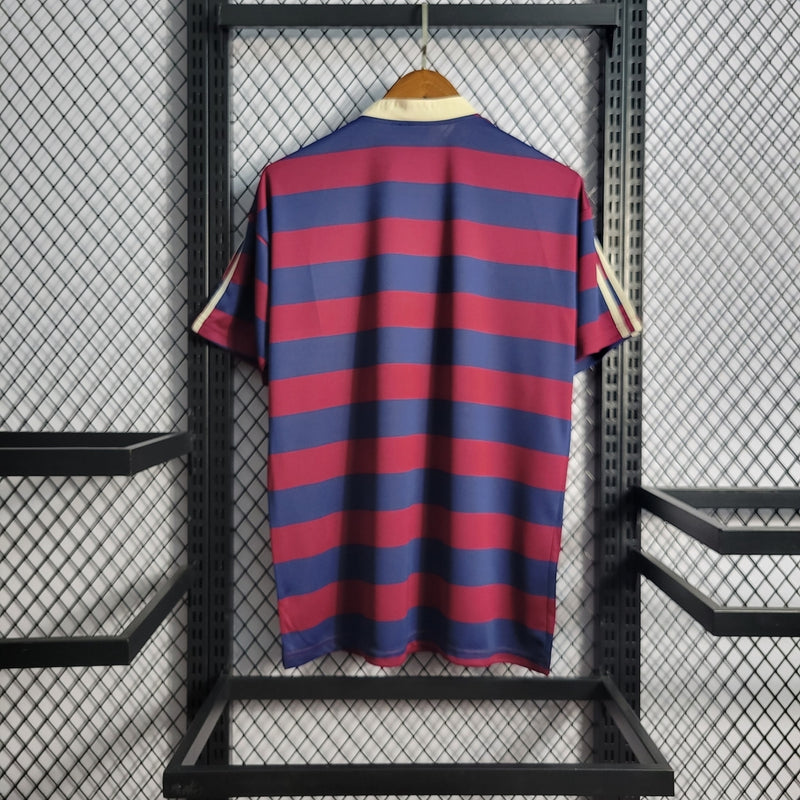 Camisa Retrô Newcastle II Away 1995/97 - Masculina - Modelo Torcedor - Grená e Azul