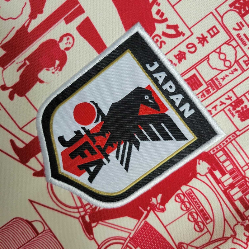 Camisa Japão 2023 - Torcedor Masculina ( Edição Especial Tokyo ) - Branca e Rosa