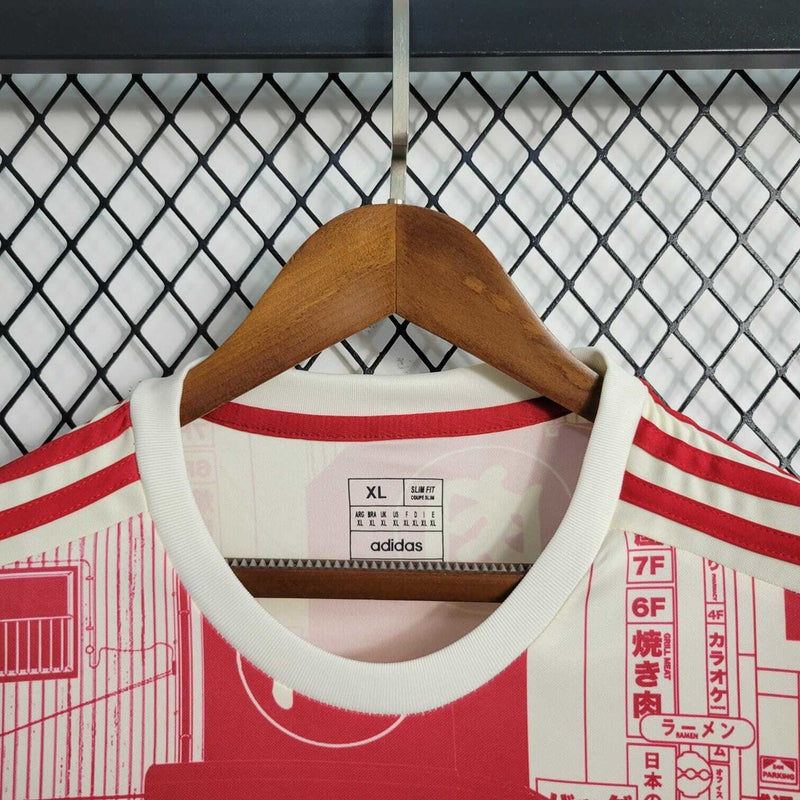 Camisa Japão 2023 - Torcedor Masculina ( Edição Especial Tokyo ) - Branca e Rosa