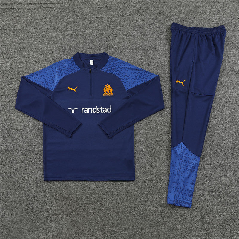 Conjunto de Treino Olympique de Marseille 23/24 Azul Marinho