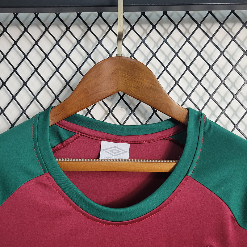 Camisa Fluminense 2023/24 Feminina Treino grena e verde
