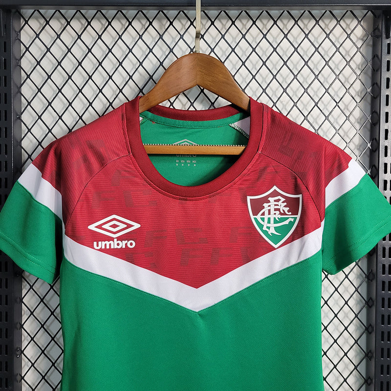 Camisa Fluminense 2023/24 Feminina Treino Green + Patch Campeão Libertadores