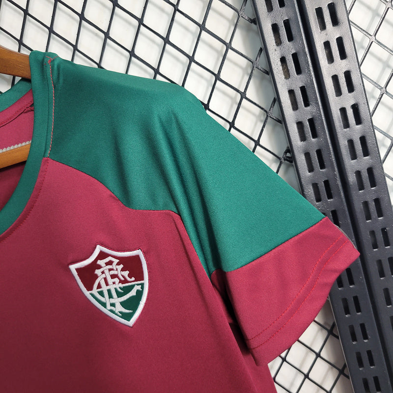 Camisa Fluminense 2023/24 Feminina Treino grena e verde