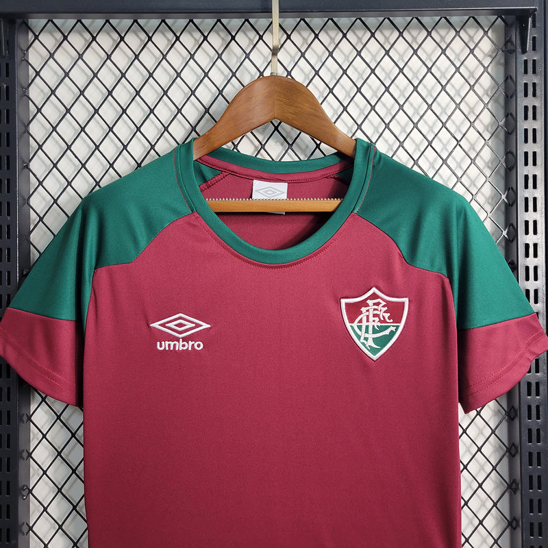 Camisa Fluminense 2023/24 Feminina Treino grena e verde